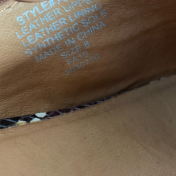 Madewell The  Alicia mule in snake embossed leather size 8 - Picture 6 of 11